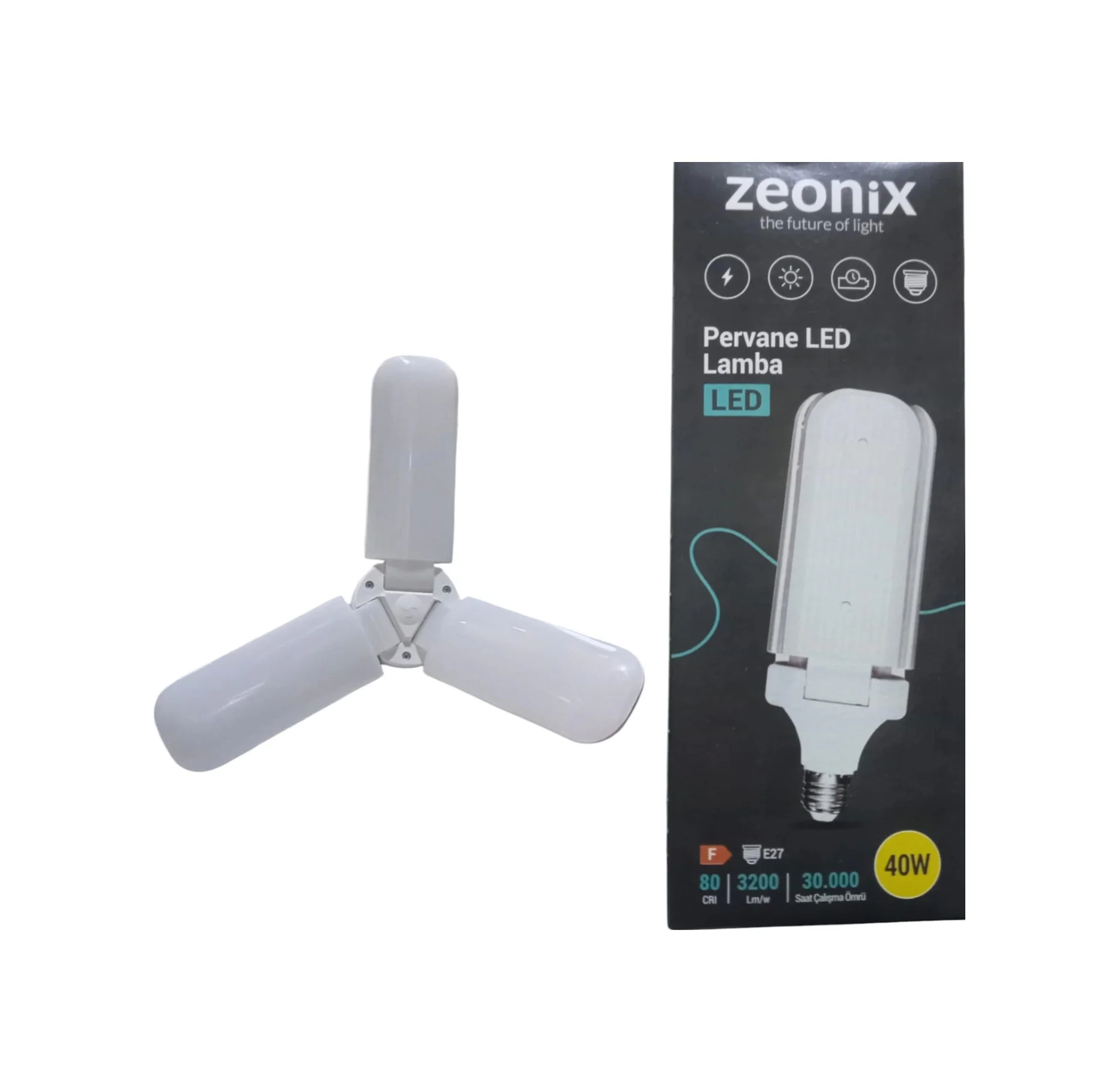 Zeonix 40w 3 Kanatlı Pervane Ampul