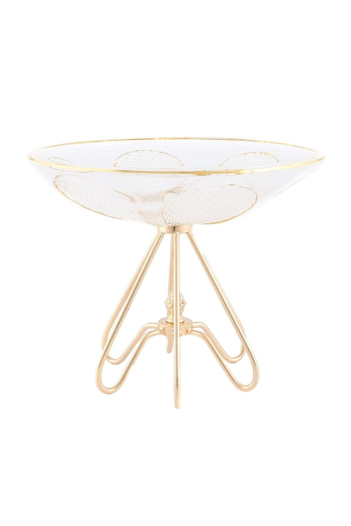 Vitale Zerah Gold Metal Ayaklı Kase Büyük Boy