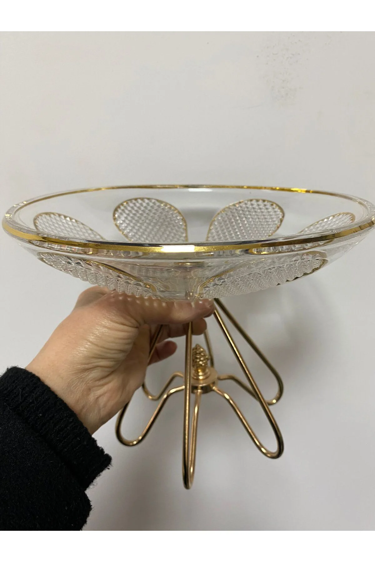 Zerah Gold Metal Ayaklı Kase Büyük Boy - Görsel 5