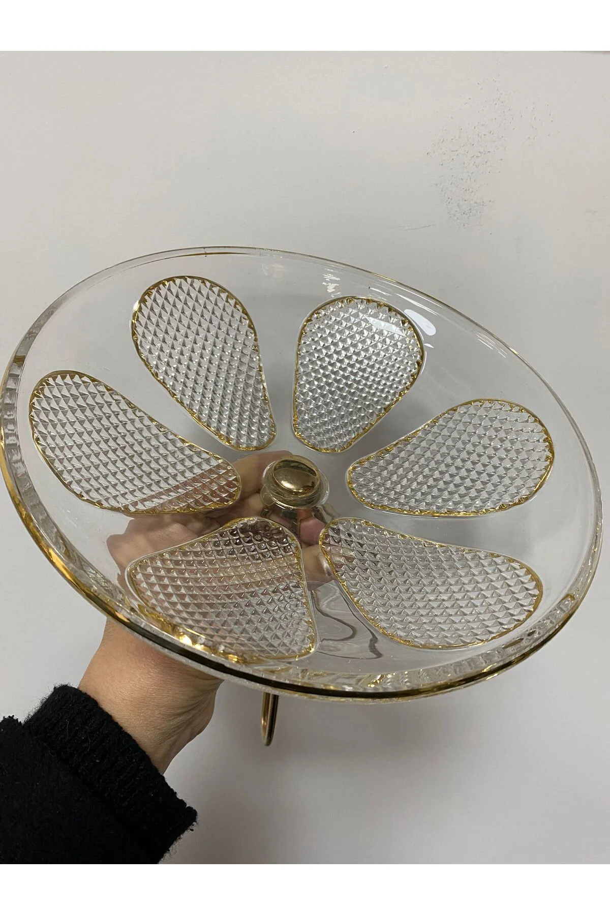 Zerah Gold Metal Ayaklı Kase Büyük Boy