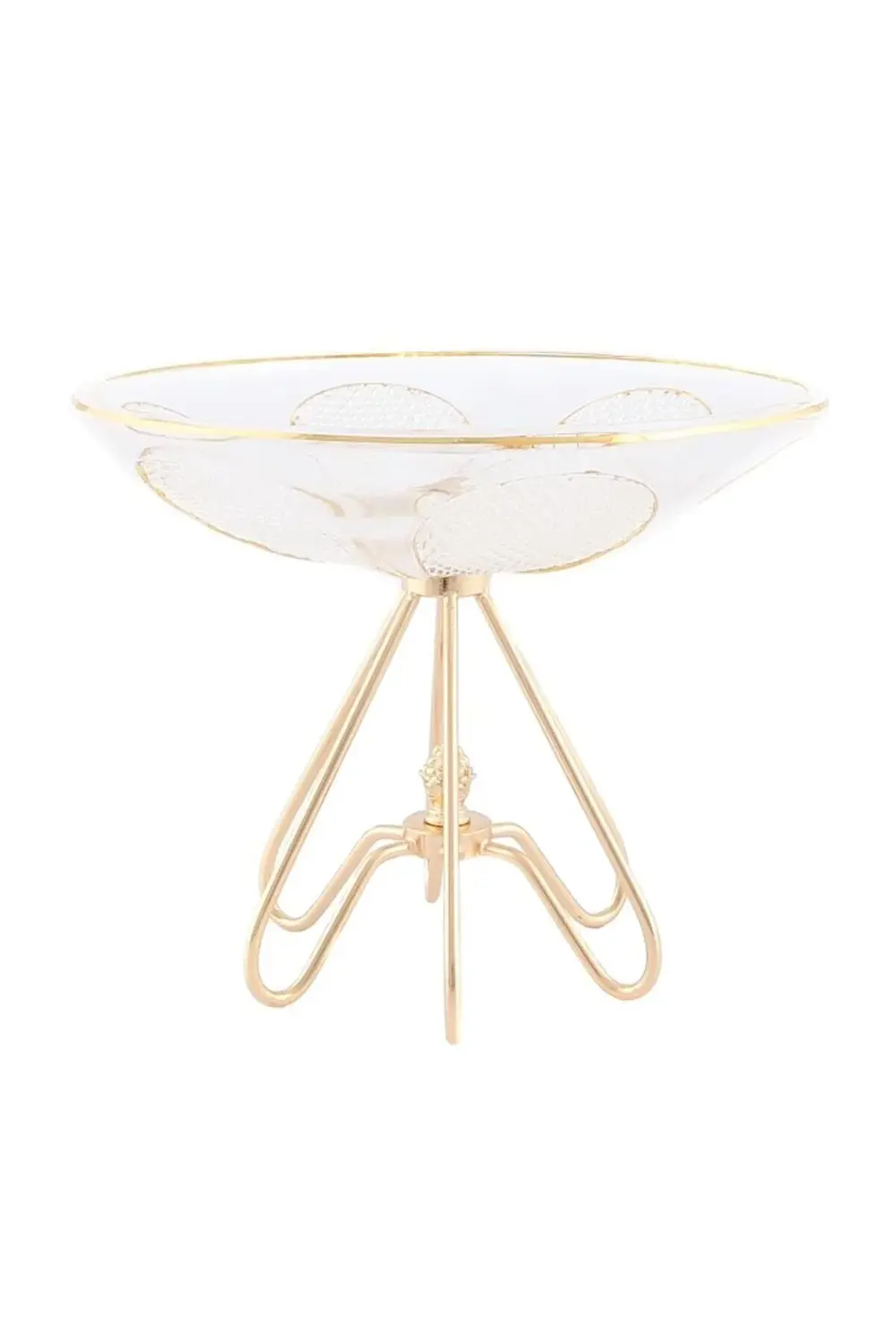 Zerah Gold Metal Ayaklı Kase Büyük Boy