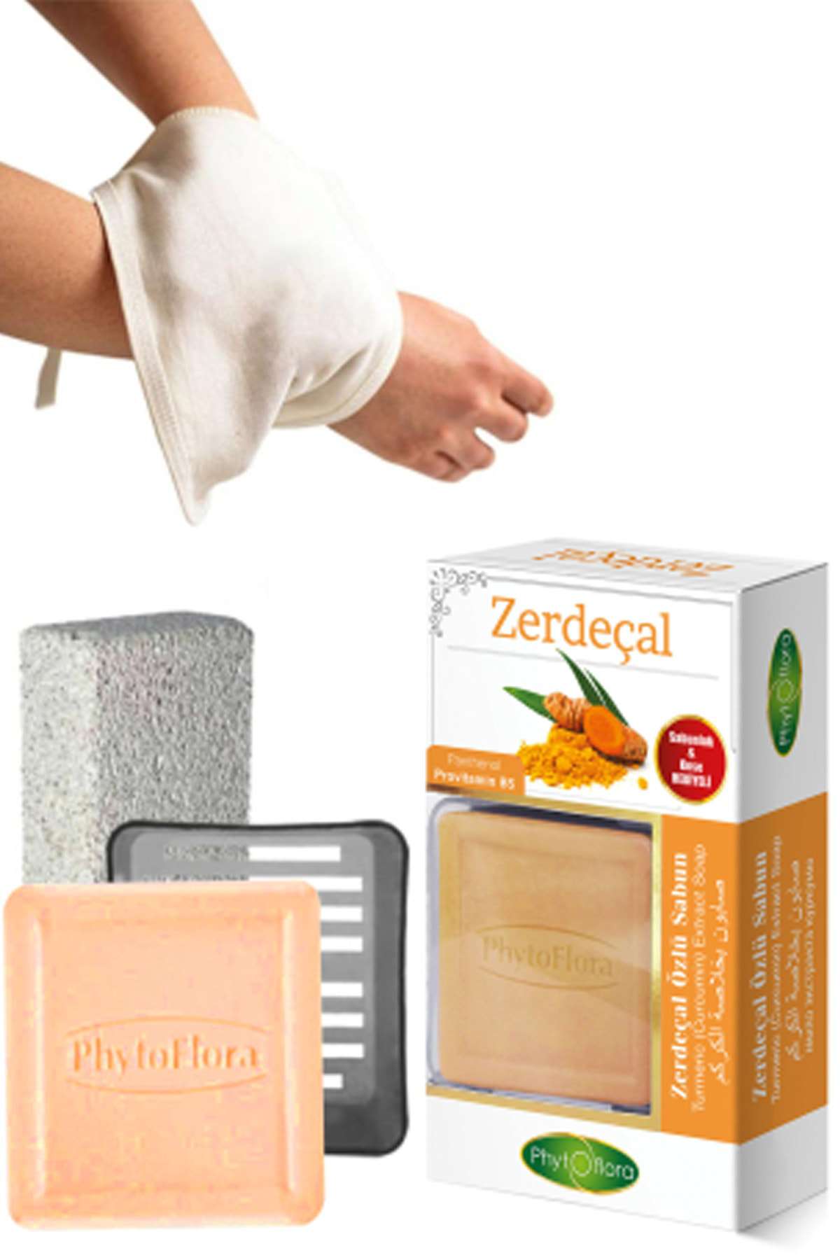 Zerdeçal Sabunu Ve Banyo Kesesi, Katı Sabunluk