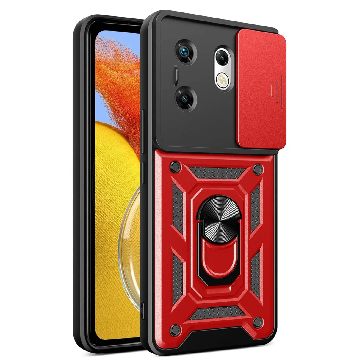 Zero 30 4G Kılıf Kamera Koruma ve Stand - Kırmızı