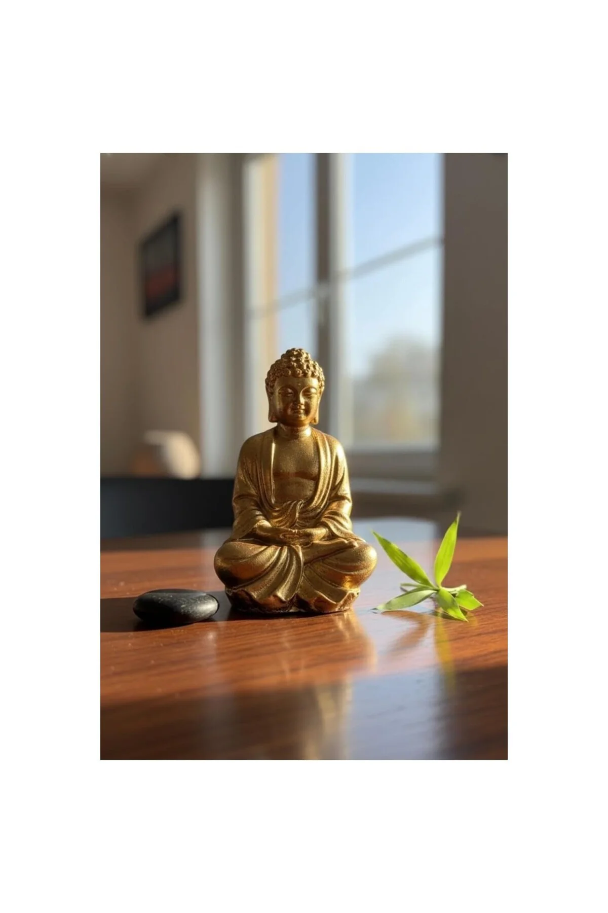 ZEROXO Meditasyon Yapan Buda Heykeli – Zen Bahçesi ve Yoga Köşesi