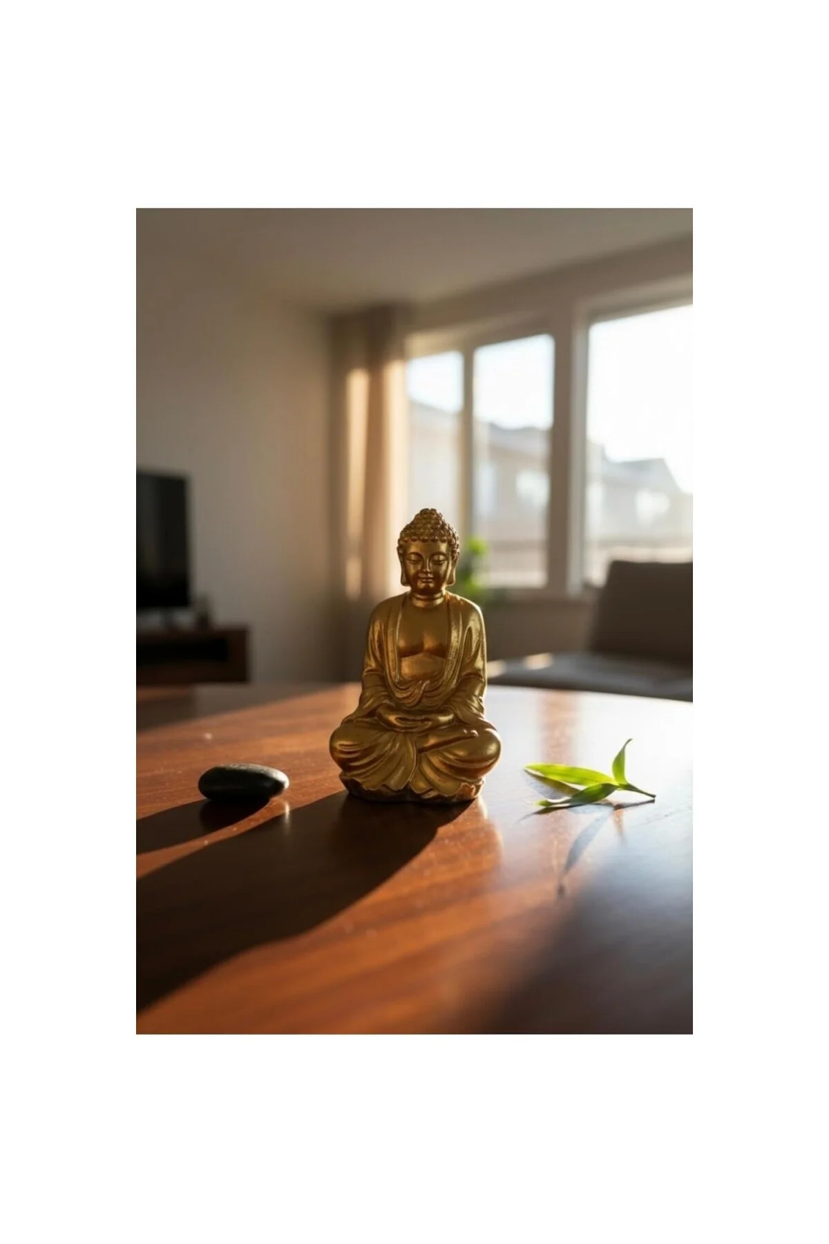 ZEROXO Meditasyon Yapan Buda Heykeli – Zen Bahçesi ve Yoga Köşesi