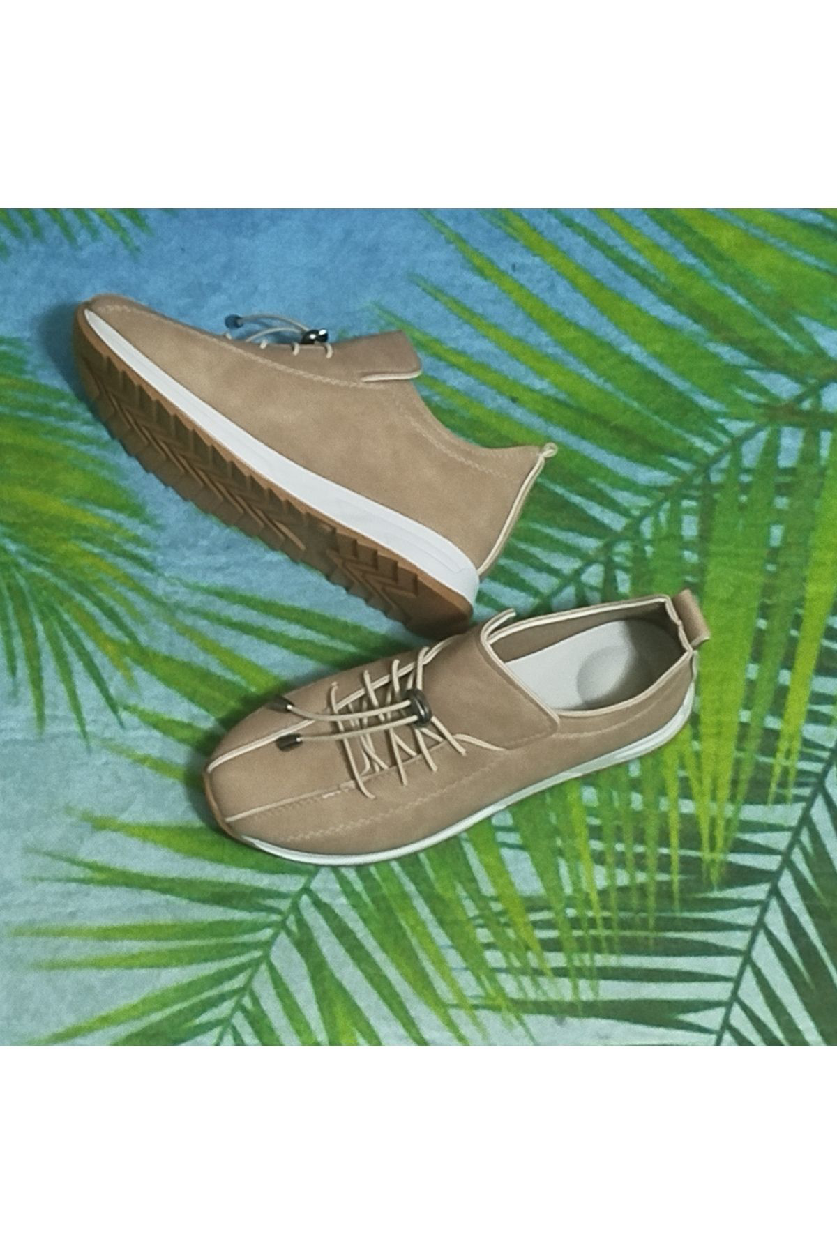 Zetta Ortopedik Tabanlı Günlük Yumuşak Kadın Cilt Ayakkabı Nut Sn