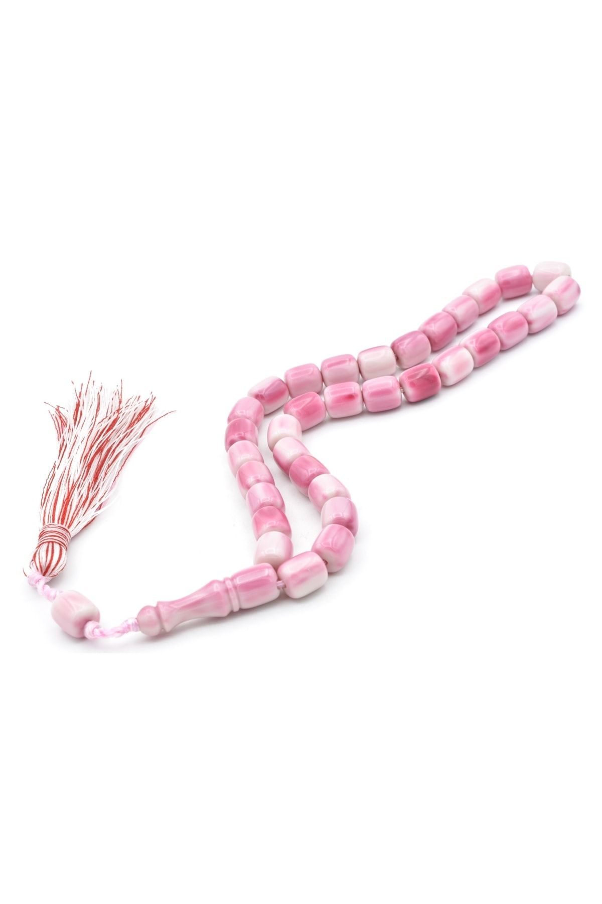 Zeyn Usta Işi Kapsül Model Beyaz Pembe Katalin Tesbih 019