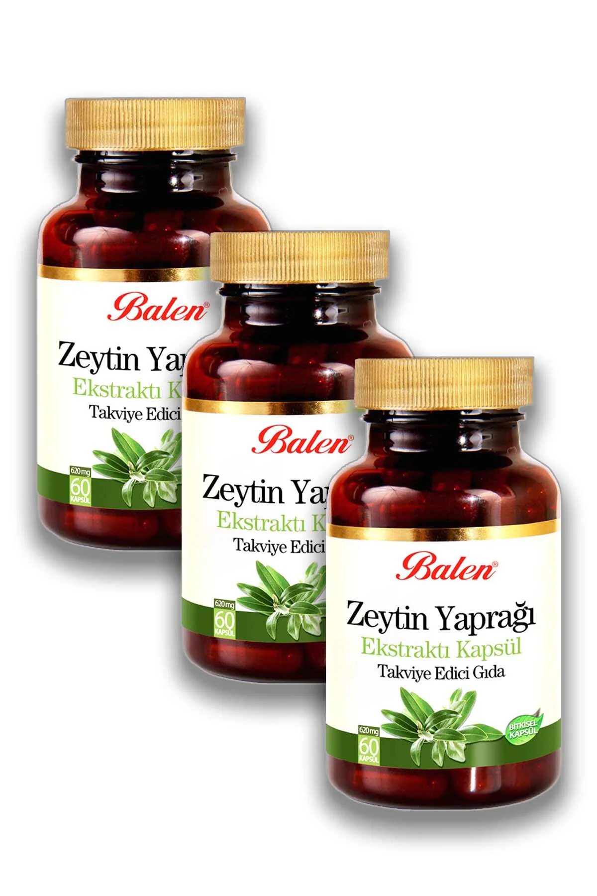 Zeytin Yaprağı Ekstraktı 620 Mg 60 Kapsül X 3 Adet