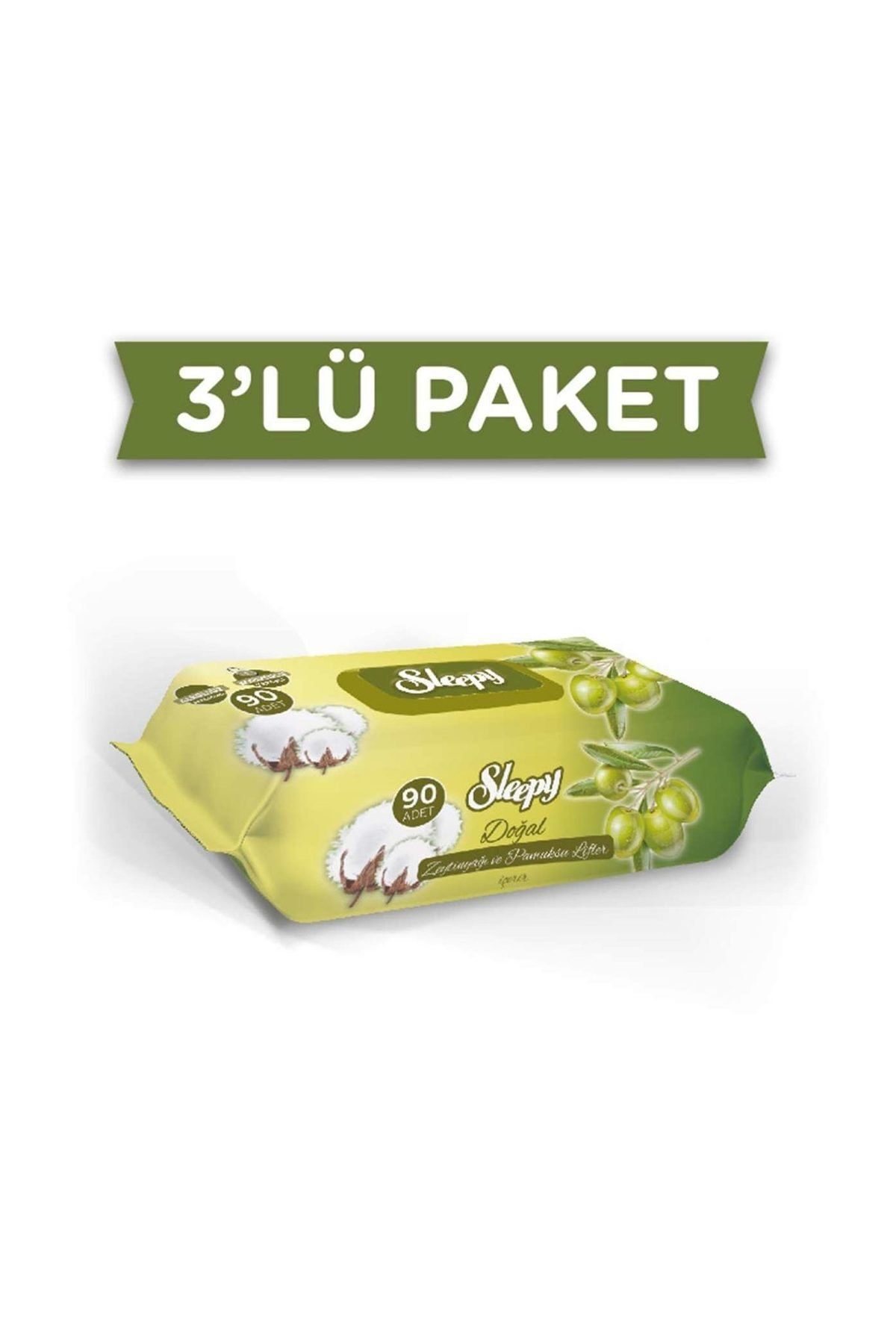 Sleepy Zeytinyağlı İslak Havlu 90'Lı X 3'Lü Paket - 270 Yaprak