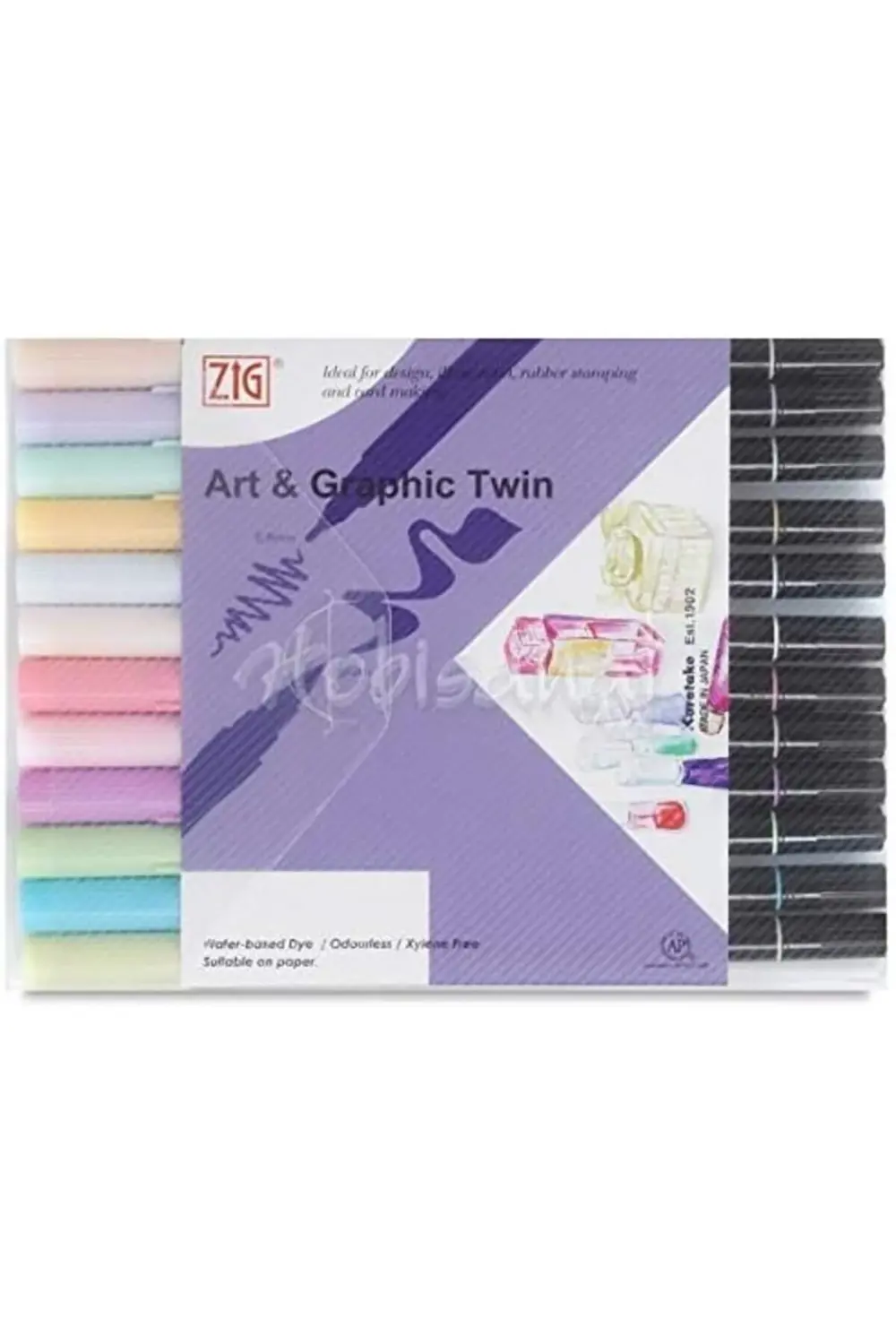 ZIG Art and Graphic Marker-Set, Pastellfarben, 12 Stück 1200752