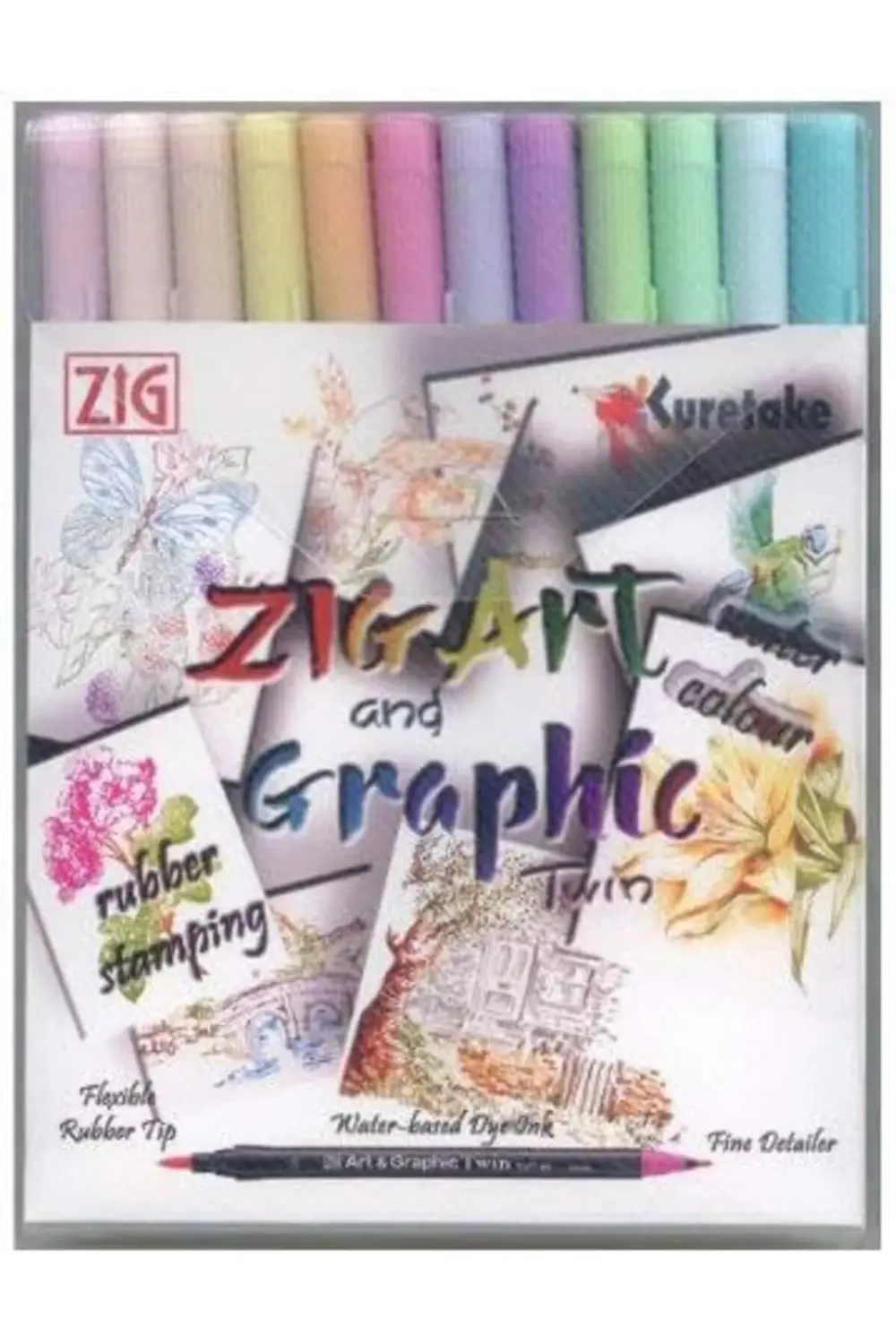 ZIG Art and Graphic Marker-Set, Pastellfarben, 12 Stück 1200752