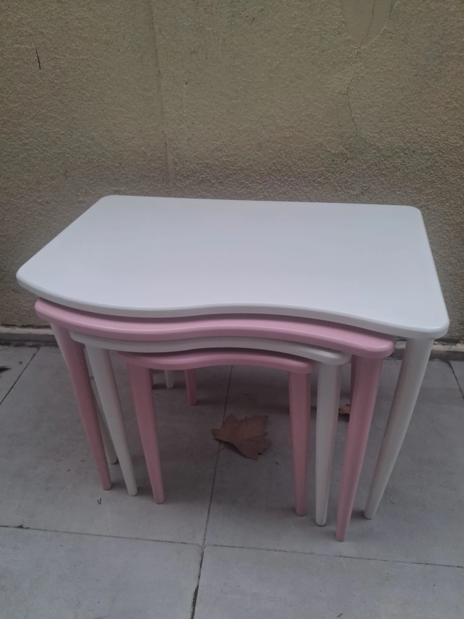 Zigon 13226 S Model Kayın RETRO Ayak Parlak pembe-beyaz renk MDF Tabla Elyapım Fiyatı, Yorumları ve Özellikleri