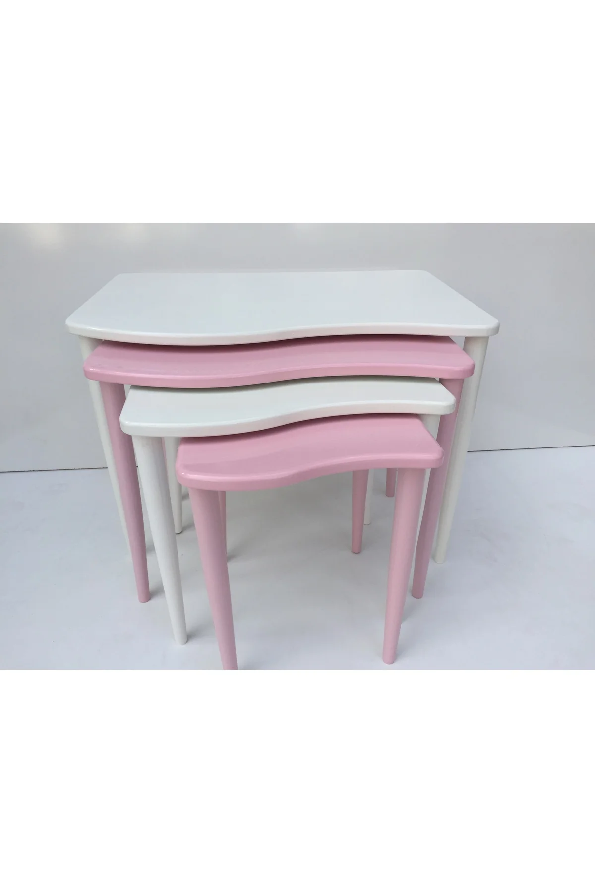 Zigon 13226 S Model Kayın RETRO Ayak Parlak pembe-beyaz renk MDF Tabla Elyapım Zigon 13226 S Model Kayın RETRO Ayak Parlak pembe-beyaz renk MDF Tabla Elyapım