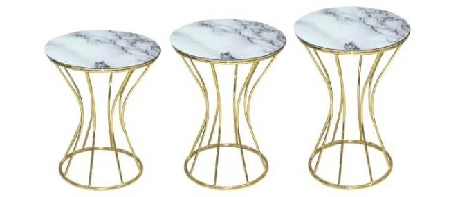 Zigon 13397 Kumsaat Brc Model Mermer Desen Metal Çelik GOLD Renk 