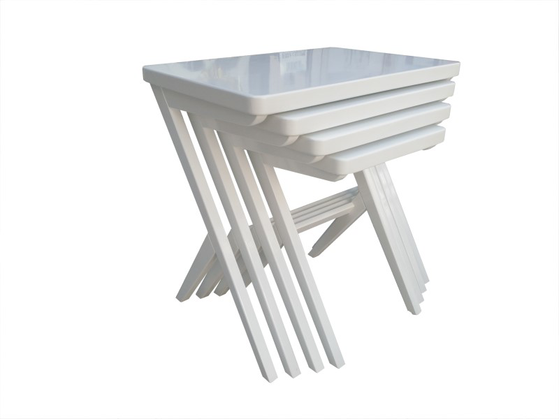 Zigon 17612 ılgz Klasik ÇAPRAZ Model Kayın ayak Parlak Beyaz Lake