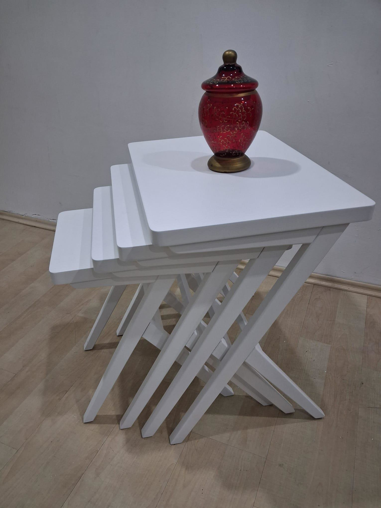 Zigon 17612 ılgz Klasik ÇAPRAZ Model Kayın ayak Parlak Beyaz Lake