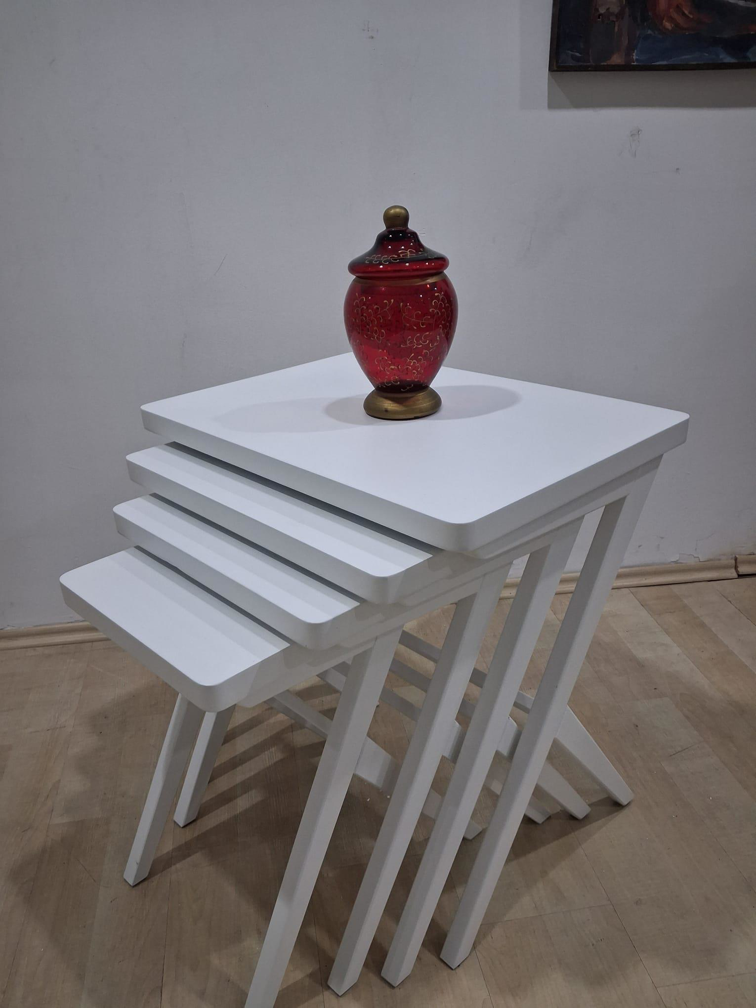 Zigon 17612 ılgz Klasik ÇAPRAZ Model Kayın ayak Parlak Beyaz Lake