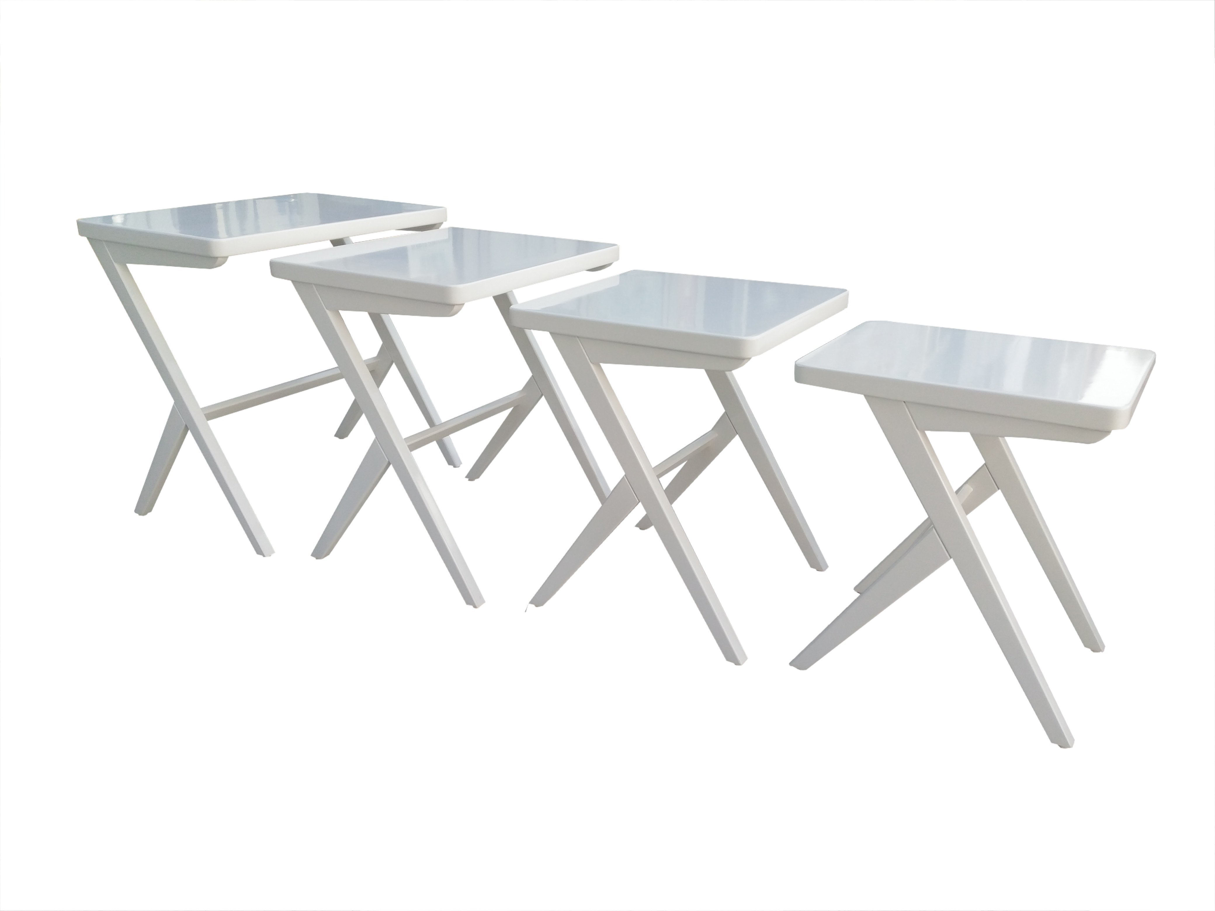 Zigon 18054 ILGZ ÇAPRAZ Model Kayın Avangart Ayak Parlak Beyaz La