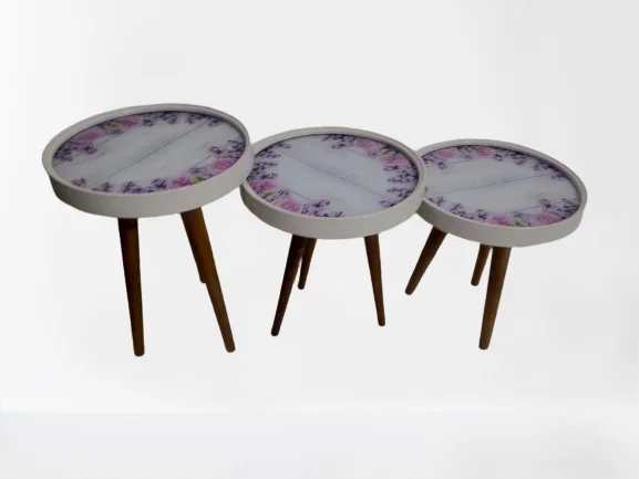 Zigon 19623 Sehpa Çember AKASYA Model Kayın Retro Ceviz 3 Ayak Üstü Cam El Yapım Fiyatı, Yorumları ve Özellikleri