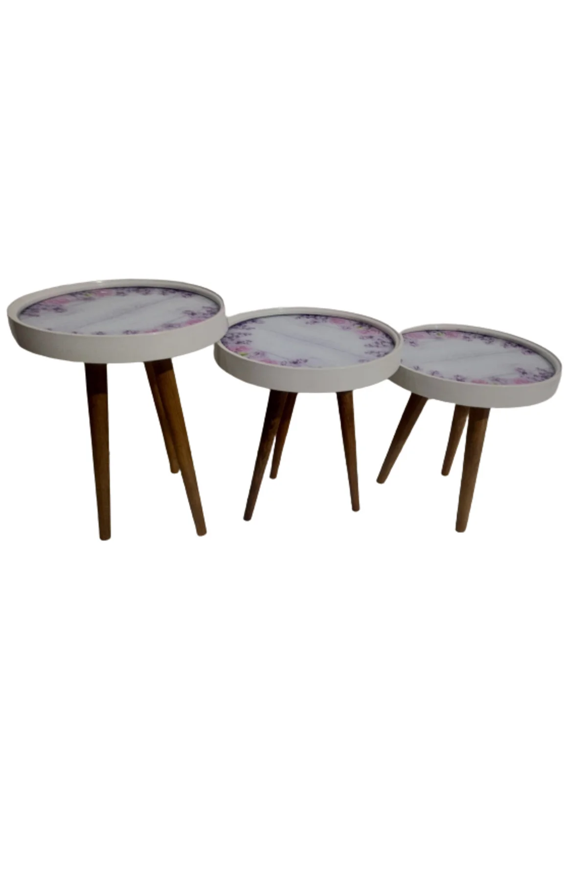 Zigon 19623 Sehpa Çember AKASYA Model Kayın Retro Ceviz 3 Ayak Üstü Cam El Yapım Zigon 19623 Sehpa Çember AKASYA Model Kayın Retro Ceviz 3 Ayak Üstü Cam El Yapım - Görsel 5