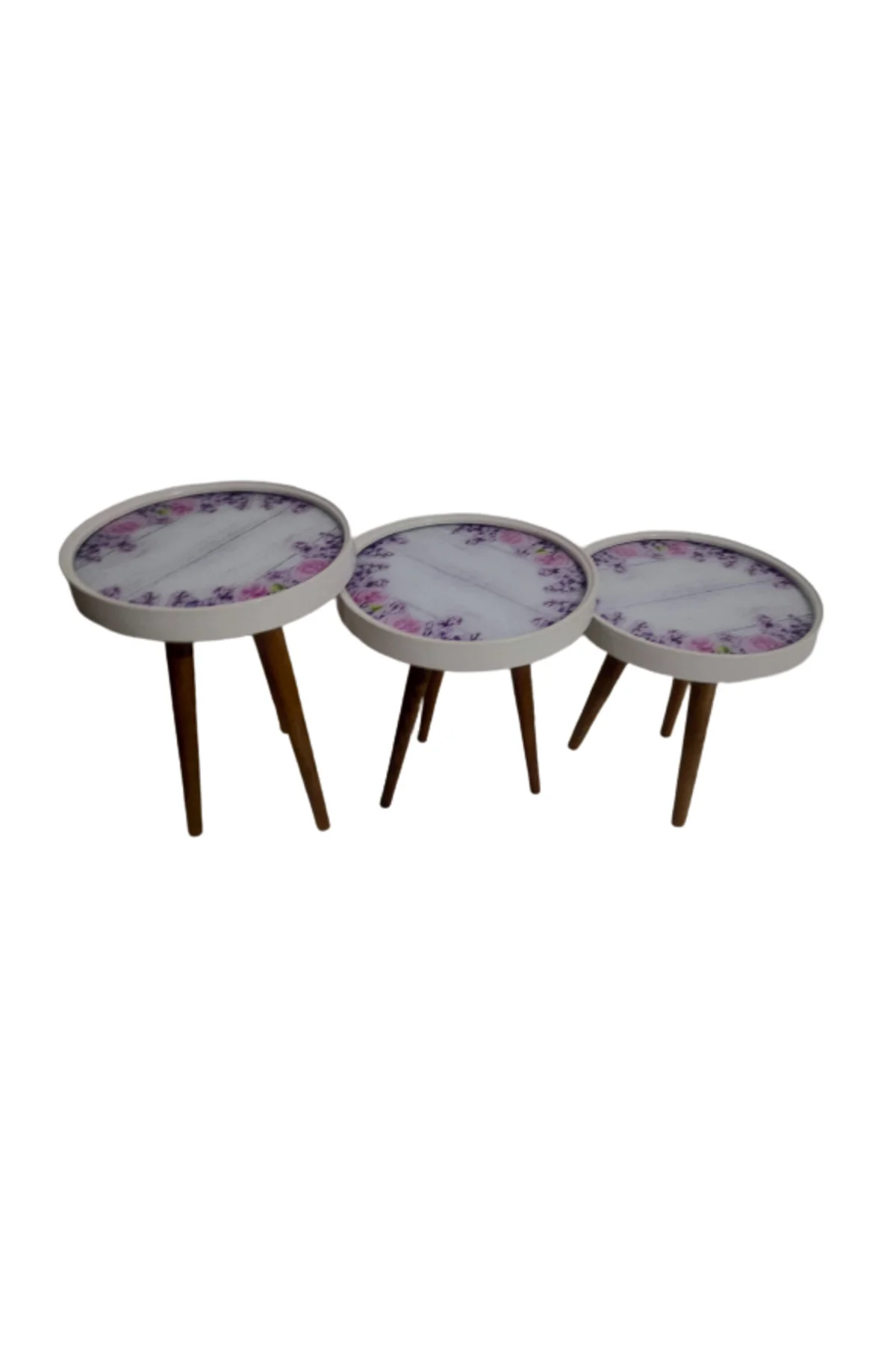 Zigon 19623 Sehpa Çember AKASYA Model Kayın Retro Ceviz 3 Ayak Üstü Cam El Yapım Zigon 19623 Sehpa Çember AKASYA Model Kayın Retro Ceviz 3 Ayak Üstü Cam El Yapım - Görsel 3
