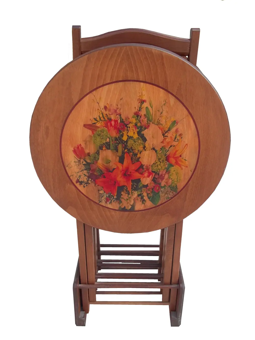 Zigon Çanta 13691 Resimli Model Kayın Ceviz Natüre boya çiçek mot