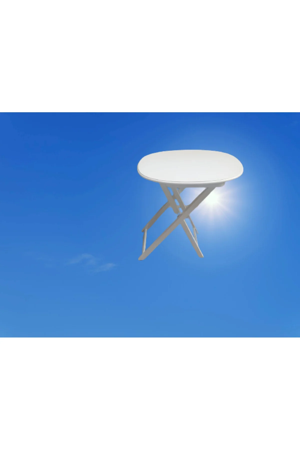 Zigon Çanta 17387 Sehpa Oval ahşap MDF Model Torna Parlak Beyaz Lake El Yapım - Görsel 5