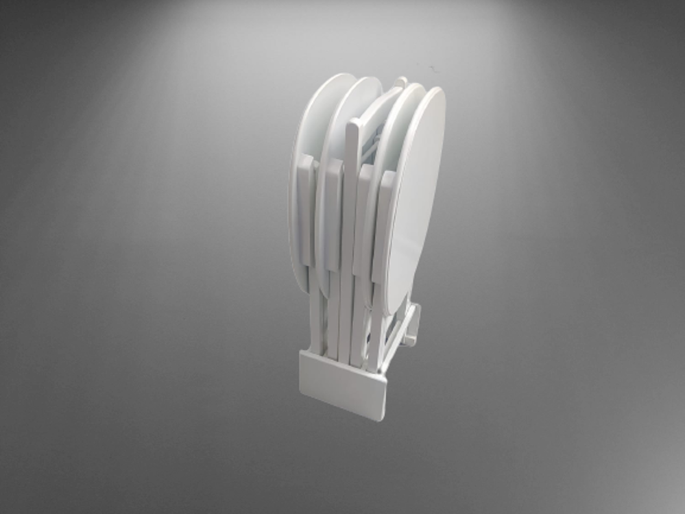 Zigon Çanta 17387 Sehpa Oval ahşap MDF Model Torna Parlak Beyaz L