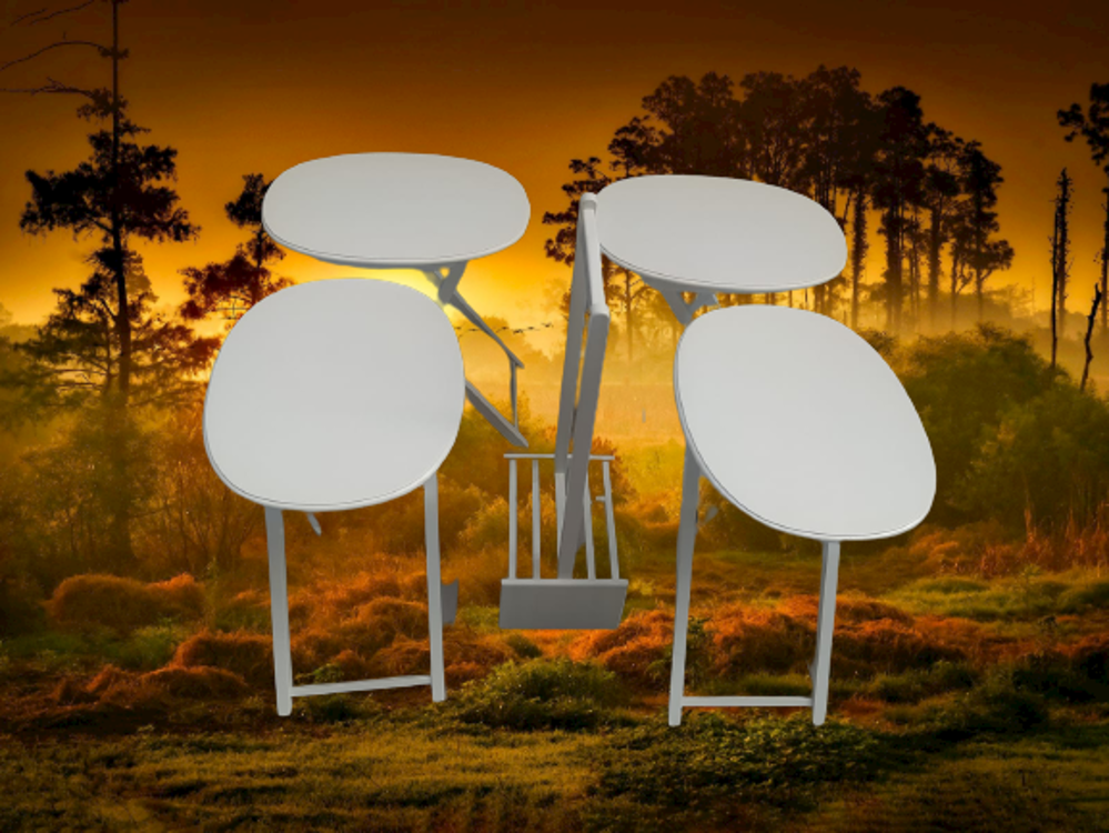 Zigon Çanta 17387 Sehpa Oval ahşap MDF Model Torna Parlak Beyaz L