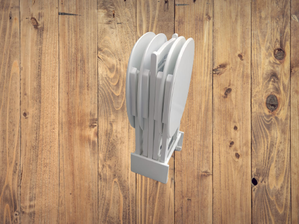 Zigon Çanta 17387 Sehpa Oval ahşap MDF Model Torna Parlak Beyaz L