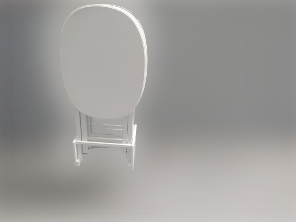 Zigon Çanta 17388 Oval ahşap MDF Model Torna  Parlak Beyaz Lake B