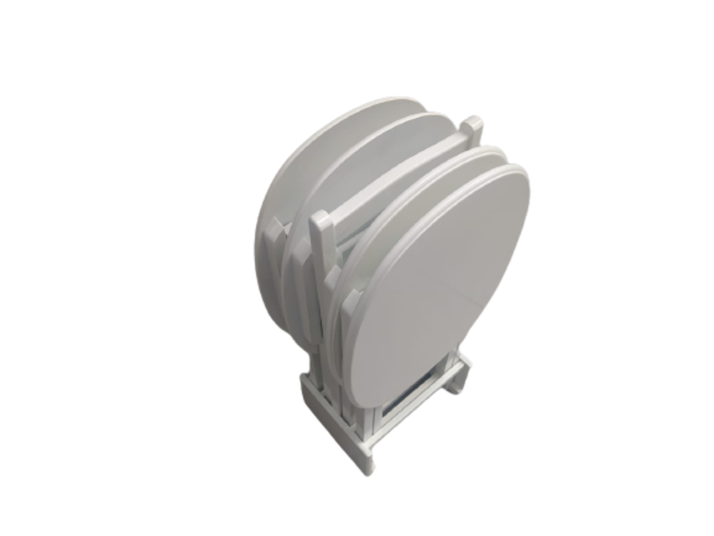 Zigon Çanta 17388 Oval ahşap MDF Model Torna  Parlak Beyaz Lake B