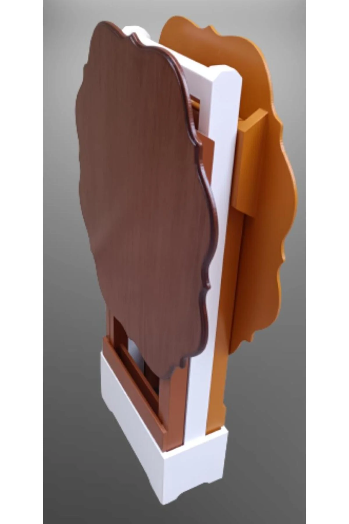 Zigon Çanta 90075 Sehpa Yonca Model 2li Takım Ahşap MDF Hardal-Ceviz Renk El Yapı Zigon Çanta 90075 Sehpa Yonca Model 2li Takım Ahşap MDF Hardal-Ceviz Renk El Yapı - Görsel 7