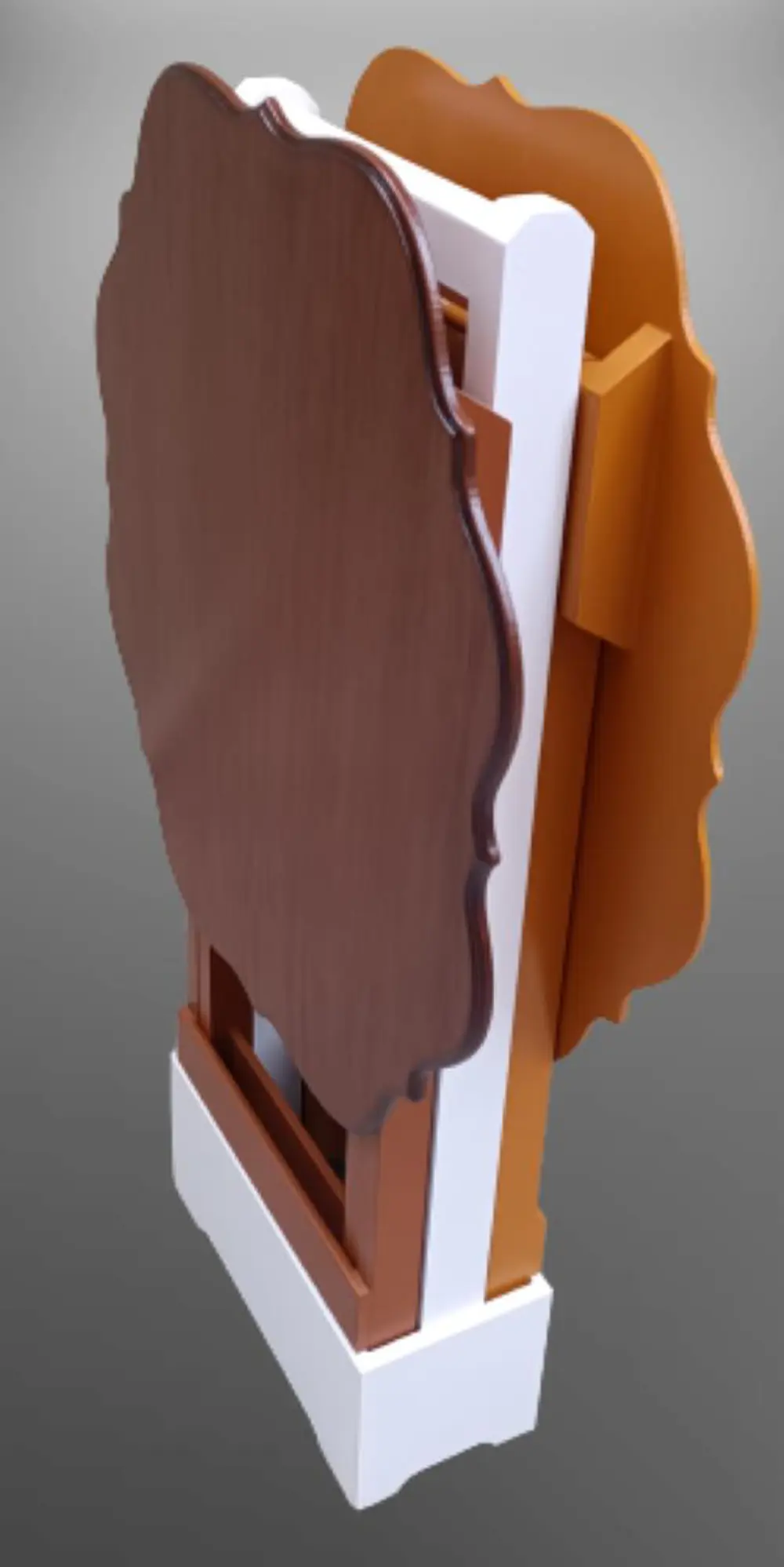 Zigon Çanta 90075 Sehpa Yonca Model 2li Takım Ahşap MDF Hardal-Ce