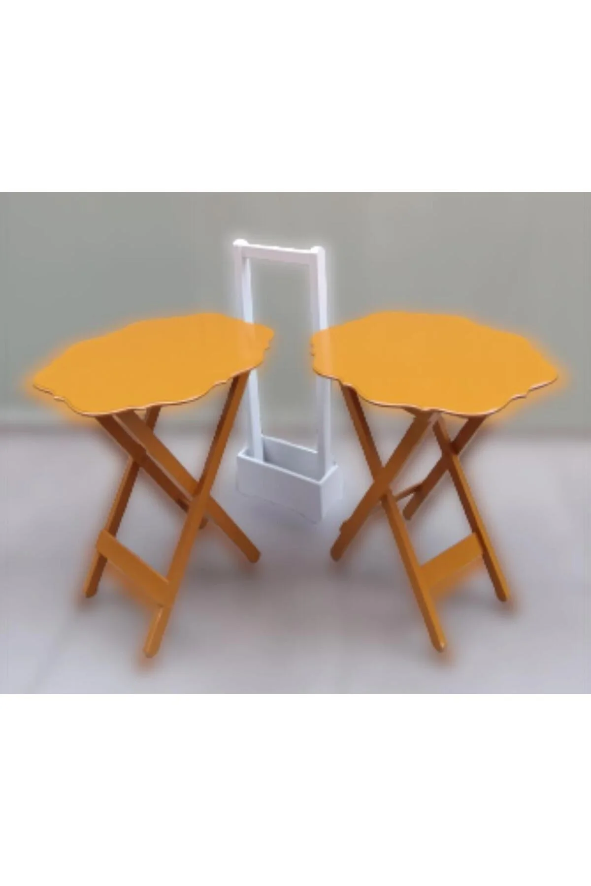 Zigon Çanta 90076 Sehpa Yonca Model 2 li Tk Ahşap MDF Hardal Renk Uyum El Yapım Zigon Çanta 90076 Sehpa Yonca Model 2 li Tk Ahşap MDF Hardal Renk Uyum El Yapım - Görsel 5