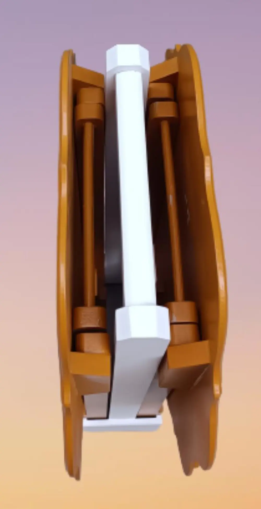 Zigon Çanta 90076 Sehpa Yonca Model 2 li Tk Ahşap MDF Hardal Renk