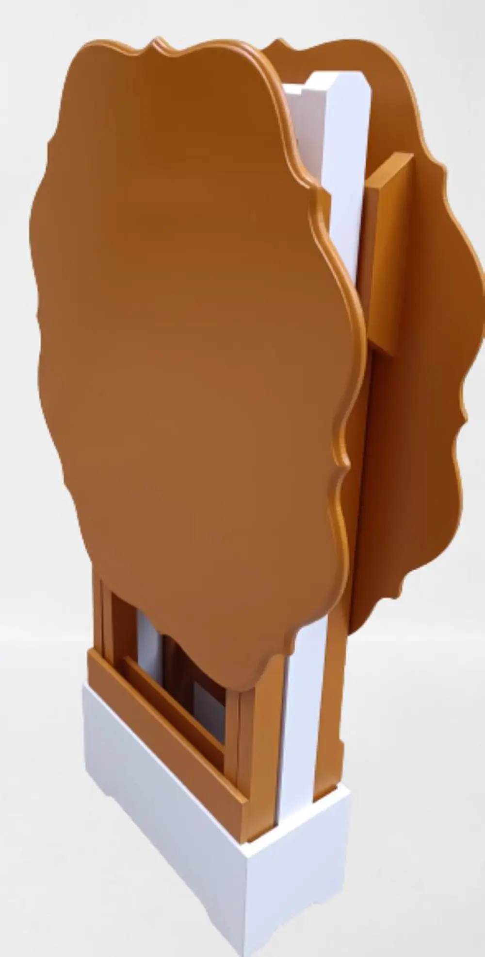 Zigon Çanta 90076 Sehpa Yonca Model 2 li Tk Ahşap MDF Hardal Renk