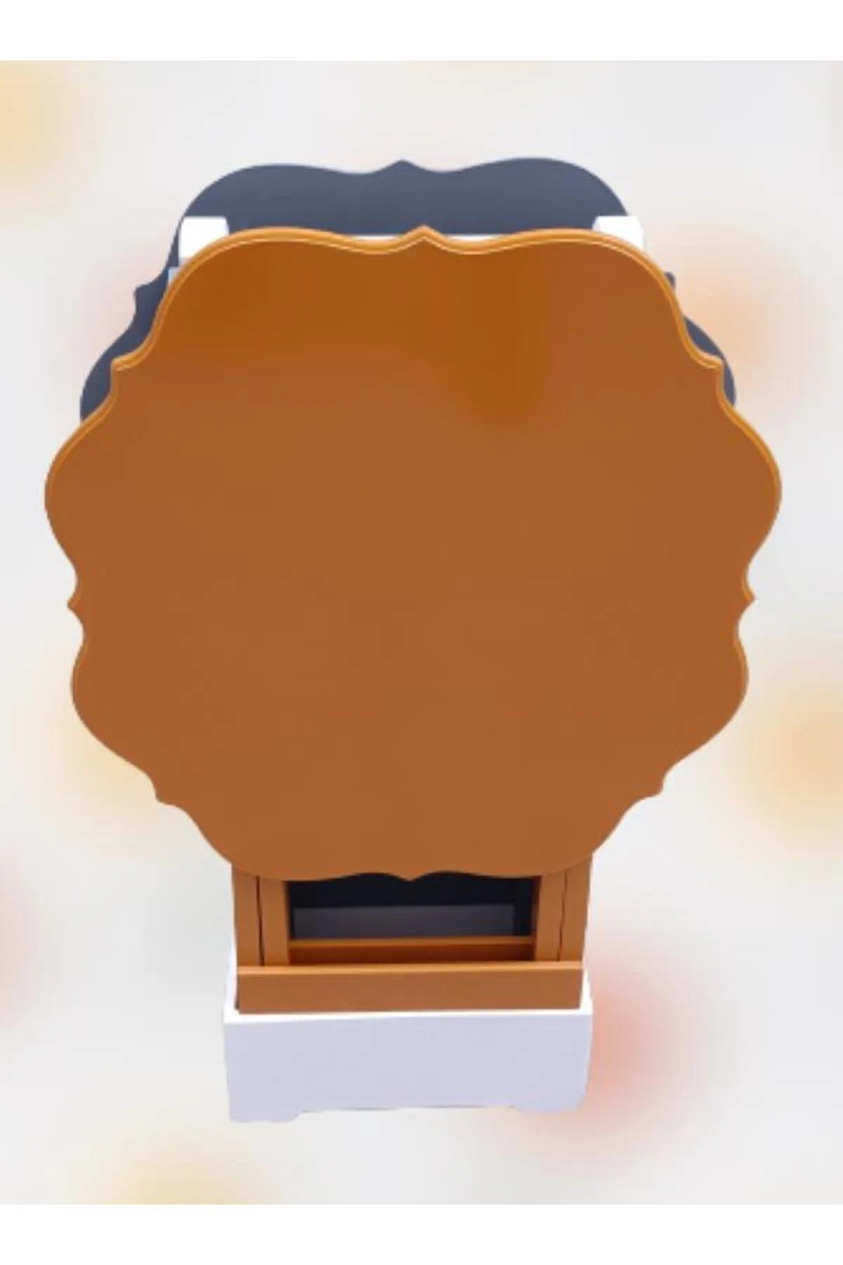 Zigon Çanta 90077 Sehpa Yonca Model 2 li Tk Ahşap MDF Gri Hardal Renk Uyum Elyapı - Görsel 3