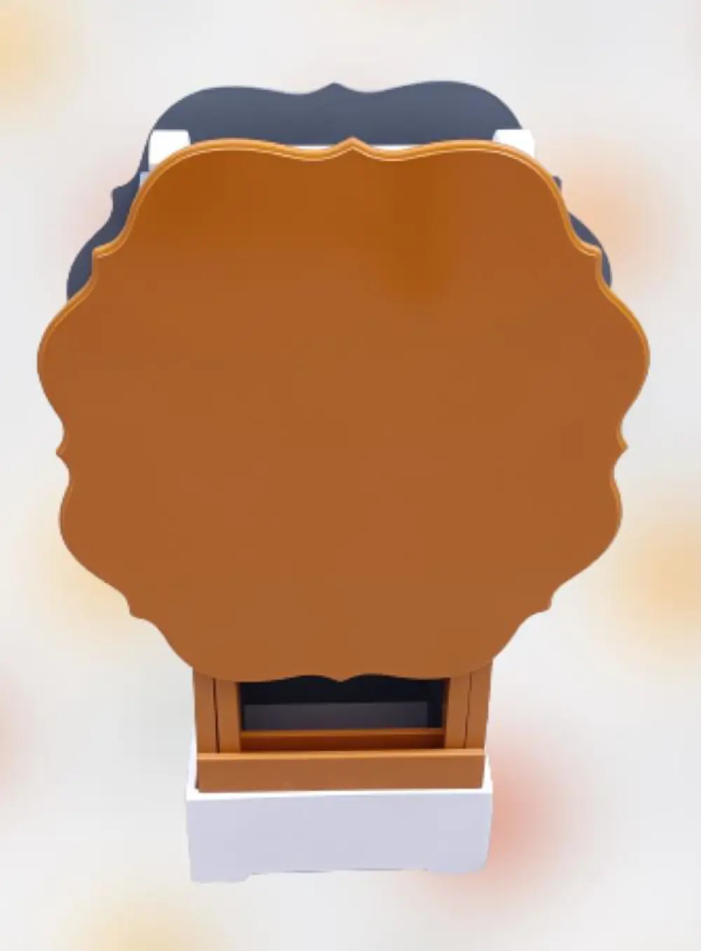 Zigon Çanta 90077 Sehpa Yonca Model 2 li Tk Ahşap MDF Gri Hardal 