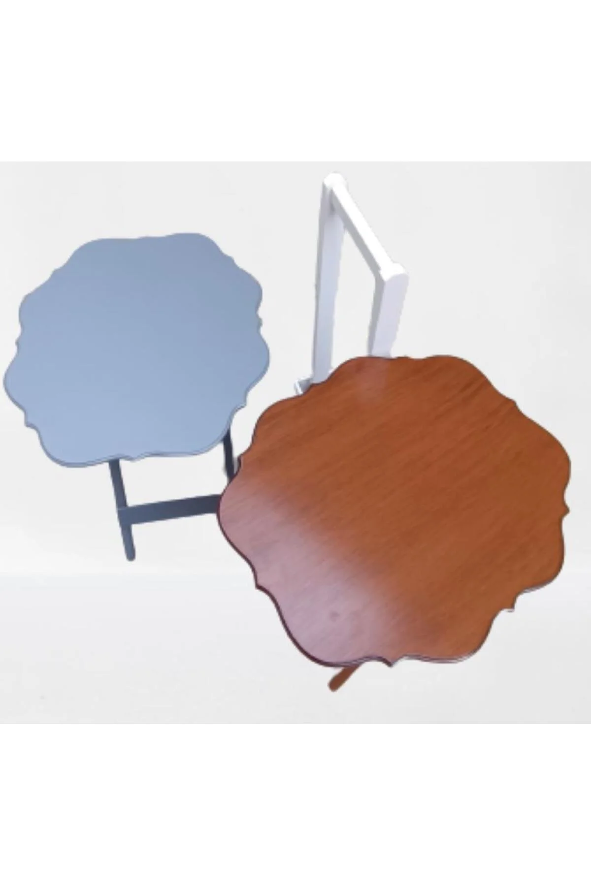 Zigon Çanta 90078 Sehpa Yonca Model 2 li Tk Ahşap Mdf Gri Ceviz Renk Uyum El Yapı Zigon Çanta 90078 Sehpa Yonca Model 2 li Tk Ahşap Mdf Gri Ceviz Renk Uyum El Yapı - Görsel 7