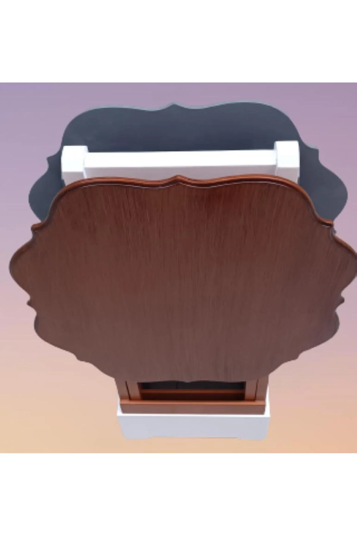 Zigon Çanta 90078 Sehpa Yonca Model 2 li Tk Ahşap Mdf Gri Ceviz Renk Uyum El Yapı - Görsel 2