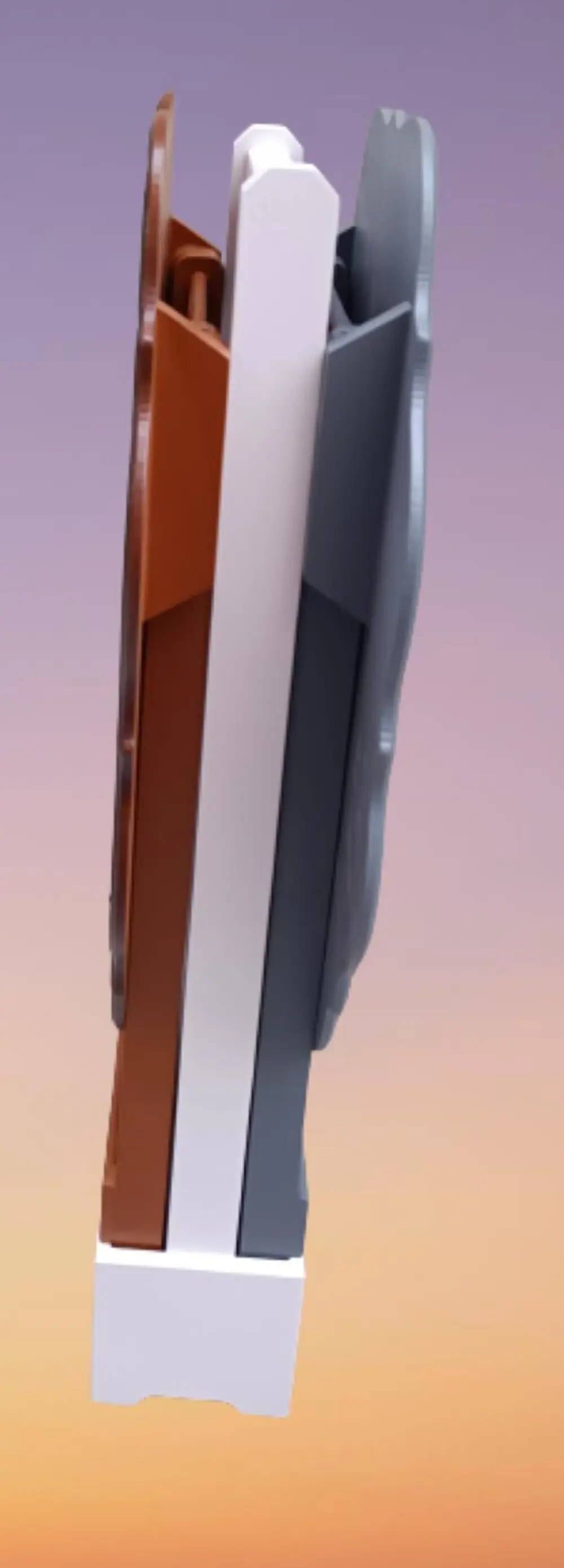 Zigon Çanta 90078 Sehpa Yonca Model 2 li Tk Ahşap Mdf Gri Ceviz R