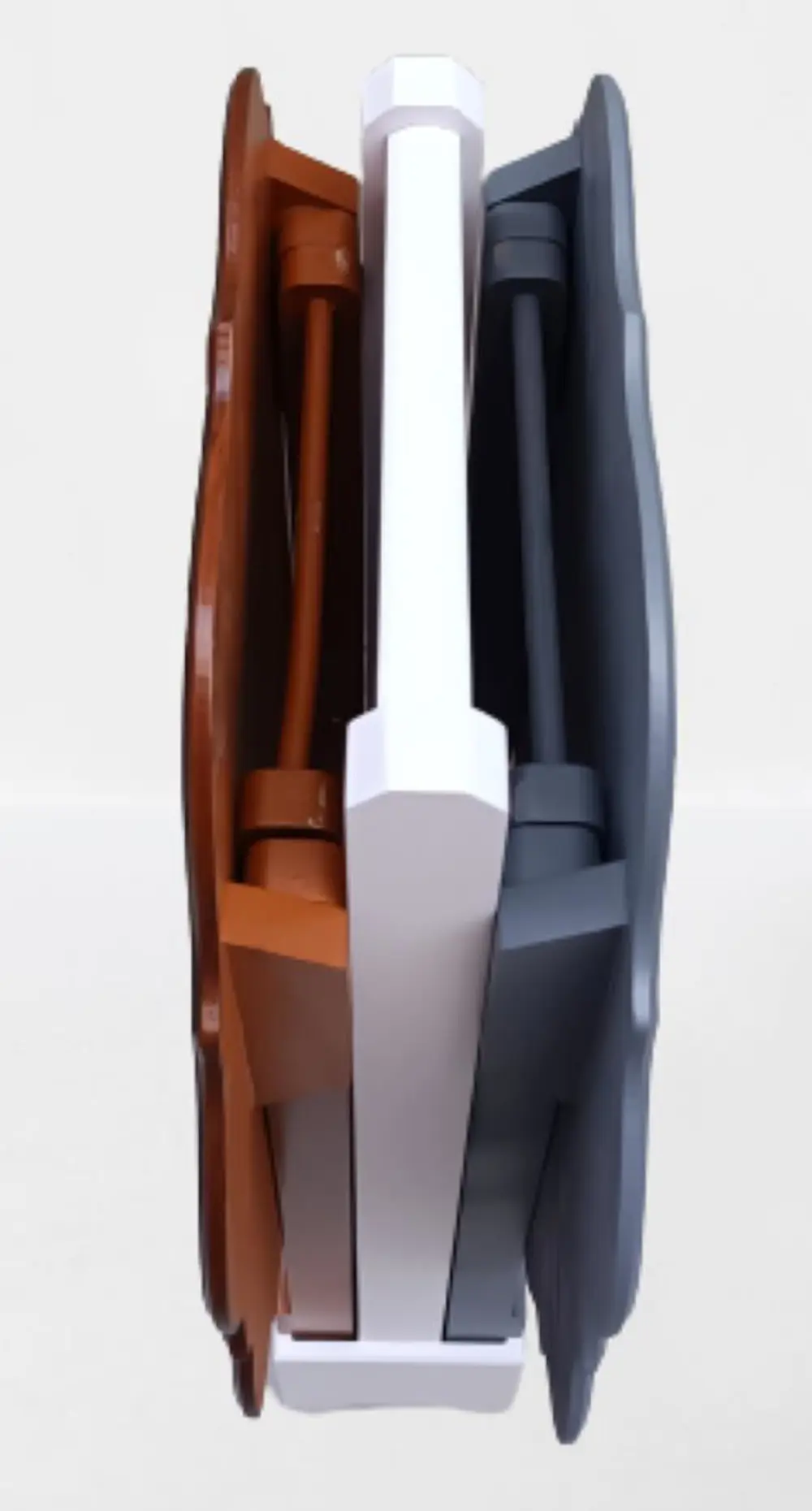 Zigon Çanta 90078 Sehpa Yonca Model 2 li Tk Ahşap Mdf Gri Ceviz R