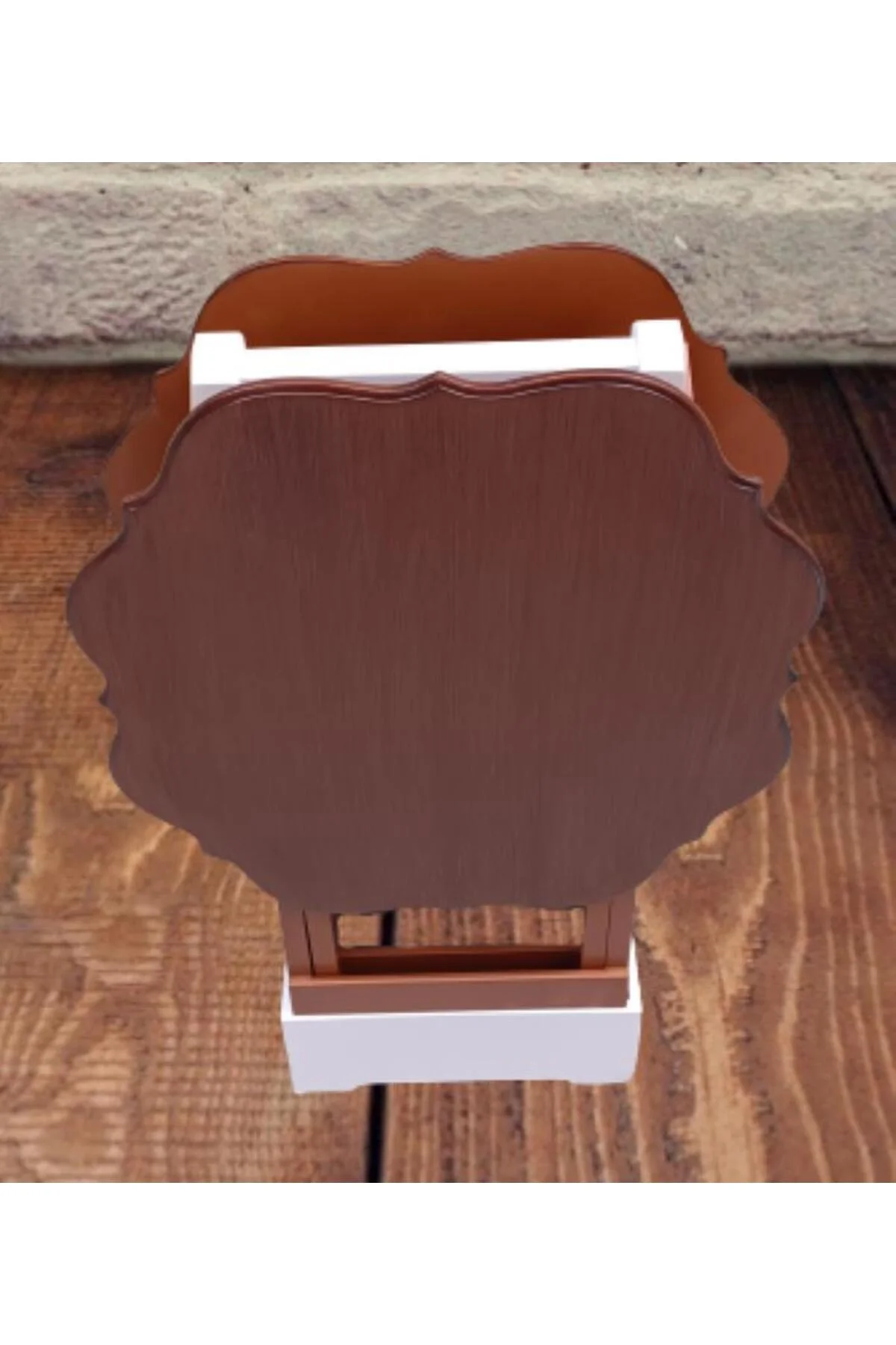 Zigon Çanta 90080 Sehpa Yonca Model 2 li Tk Ahşap MDF Parlak Ceviz Renk Kutu sevk - Görsel 8