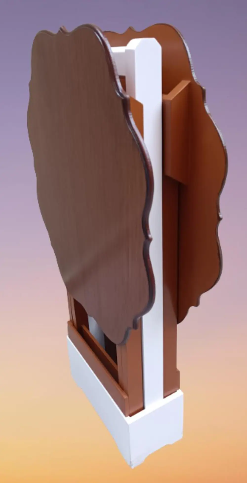 Zigon Çanta 90080 Sehpa Yonca Model 2 li Tk Ahşap MDF Parlak Cevi