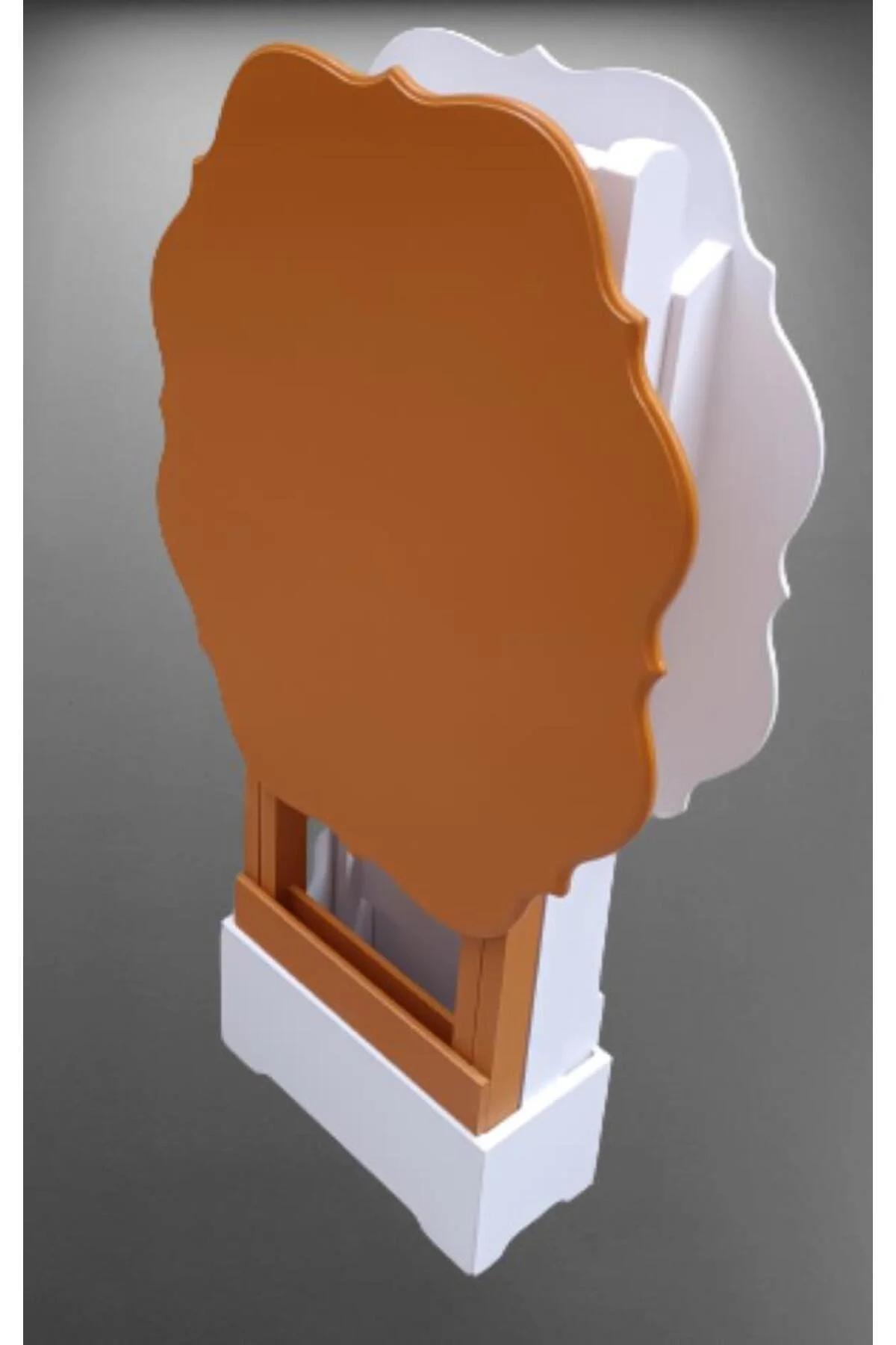Zigon Çanta 90081 Sehpa Yonca Model İkili Tk Ahşap MDF Beyaz ve Hardal Renk Uyum - Görsel 4