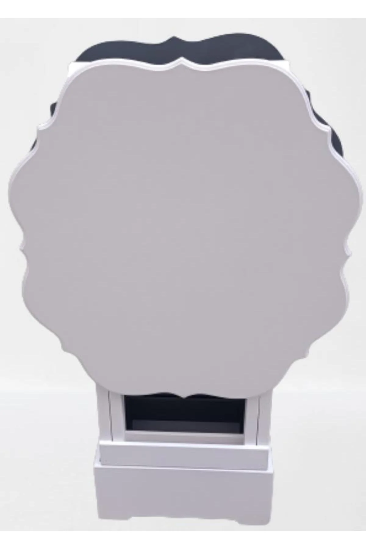 Zigon Çanta 90082 Sehpa Yonca Model 2 li Tk Ahşap MDF Beyaz Gri Renk Uyum El yapı - Görsel 4