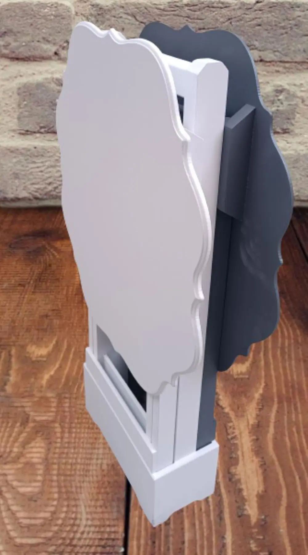 Zigon Çanta 90082 Sehpa Yonca Model 2 li Tk Ahşap MDF Beyaz Gri R