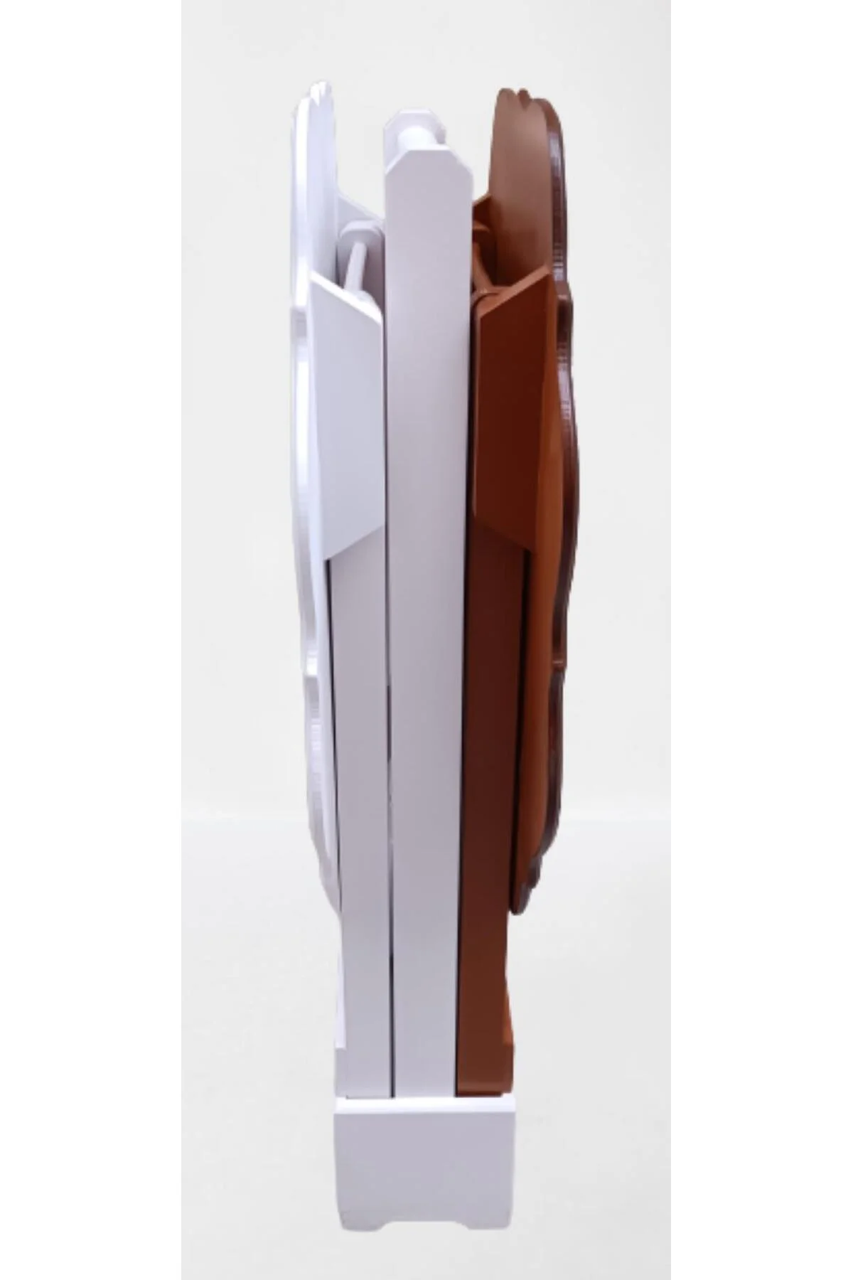 Zigon Çanta 90083 Yonca Model 2 li Takım Ahşap MDF Beyaz-Ceviz Renk Uyum El Yapım - Görsel 4