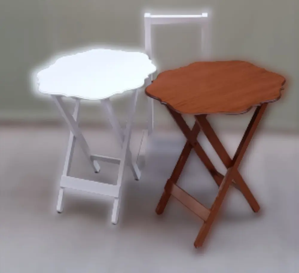 Zigon Çanta 90083 Yonca Model 2 li Takım Ahşap MDF Beyaz-Ceviz Re